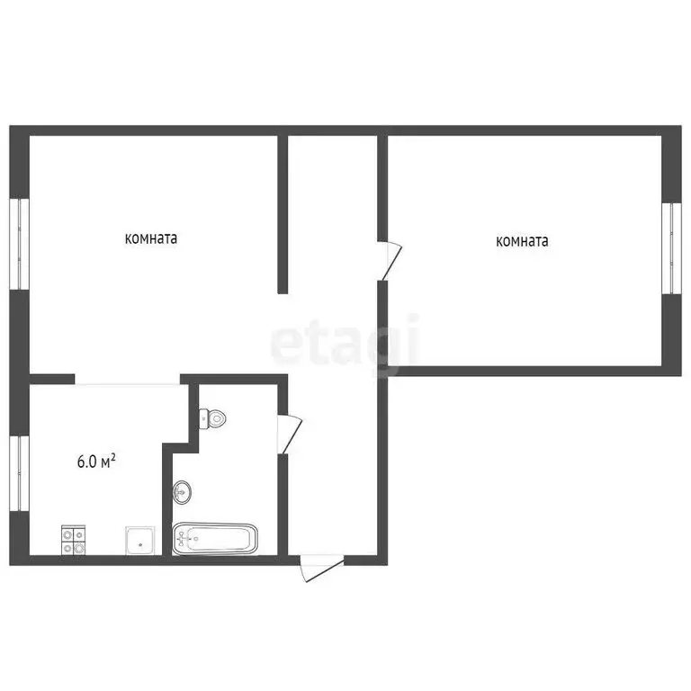 2-комнатная квартира: Саранск, улица Терешковой, 16 (44 м) - Фото 1