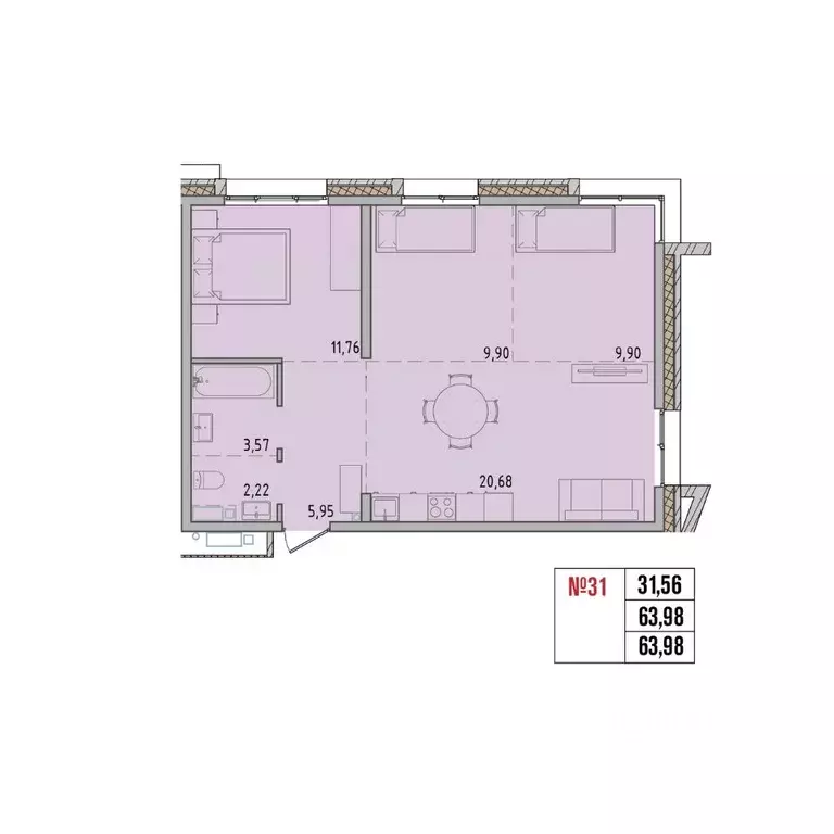 3-к кв. Иркутская область, Иркутский муниципальный округ, Маркова рп, ... - Фото 1