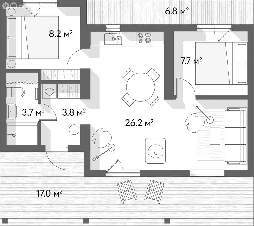 Участок в Куйвозовское сельское поселение (8 м) - Фото 2