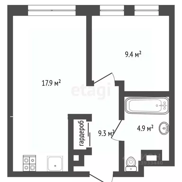 1-к кв. Тюменская область, Тюмень ул. Газовиков, 73к4 (37.0 м) - Фото 2