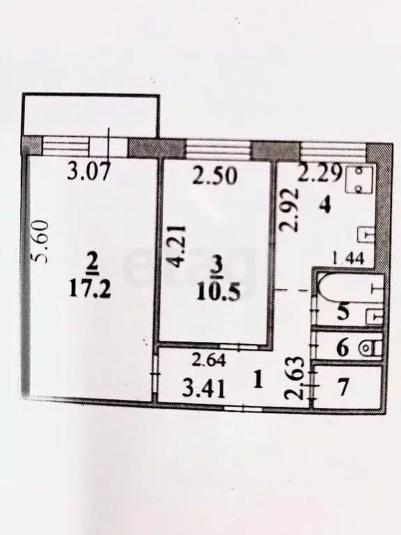 2-к кв. Липецкая область, Липецк ул. М.И. Неделина, 11 (44.0 м) - Фото 1