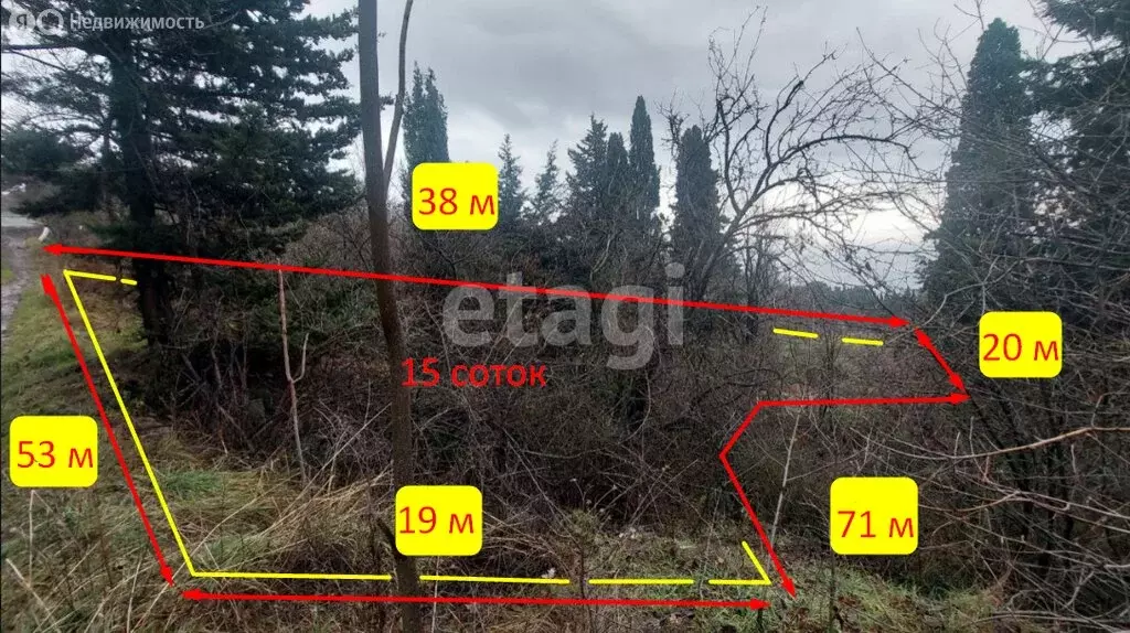 Участок в Гурзуф, Гурзуфское шоссе (15 м) - Фото 1