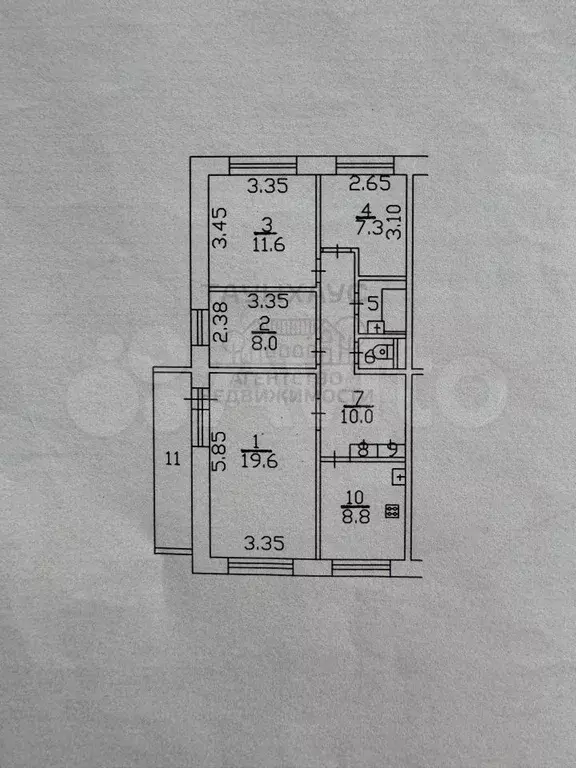 4-к. квартира, 73,2 м, 9/9 эт. - Фото 0