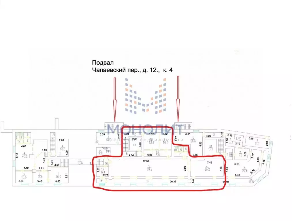 Помещение свободного назначения в Москва Чапаевский пер., 12к4 (187 м) - Фото 1