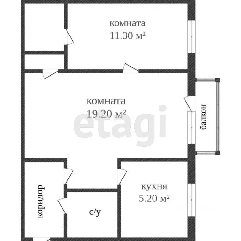 2-к кв. Вологодская область, Вологда ул. Герцена, 40 (41.9 м) - Фото 1