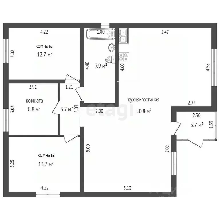 Дом в Крым, Симферополь ул. Ай-Су, 43А (120 м) - Фото 0