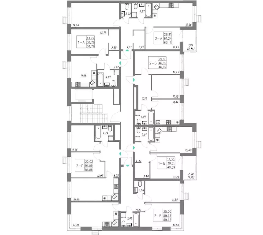 2-к кв. Татарстан, Казань Лето жилой комплекс (51.05 м) - Фото 2