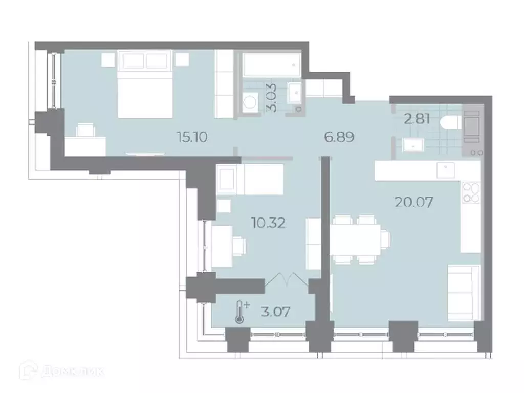 Продаётся 2-к квартира, 59.7 м - Фото 0