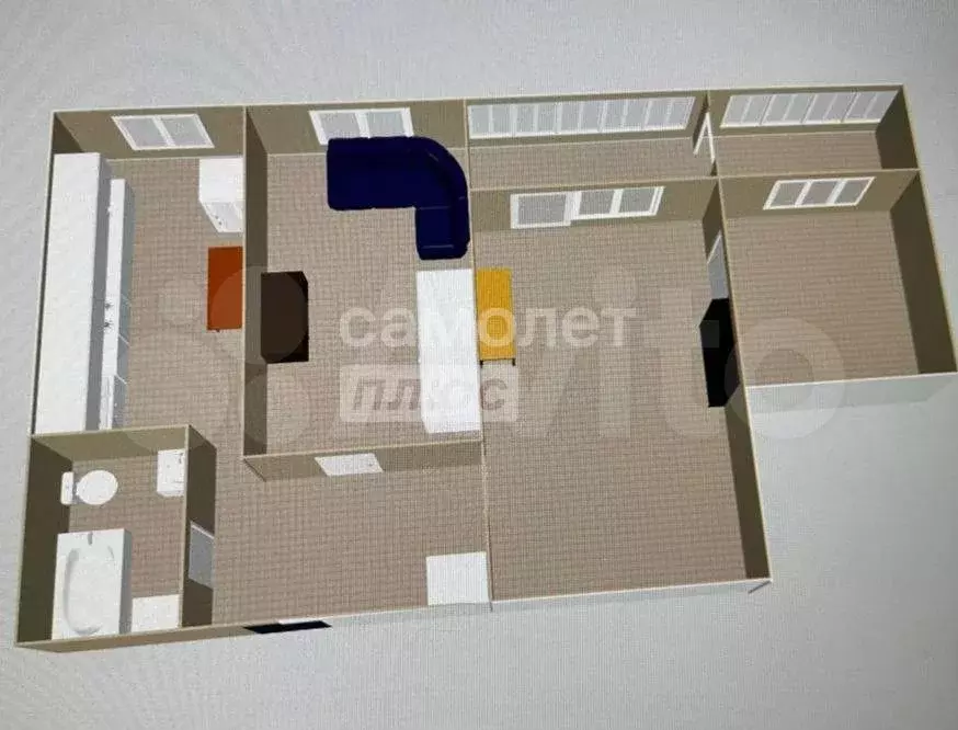 3-к. квартира, 56 м, 2/9 эт. - Фото 0