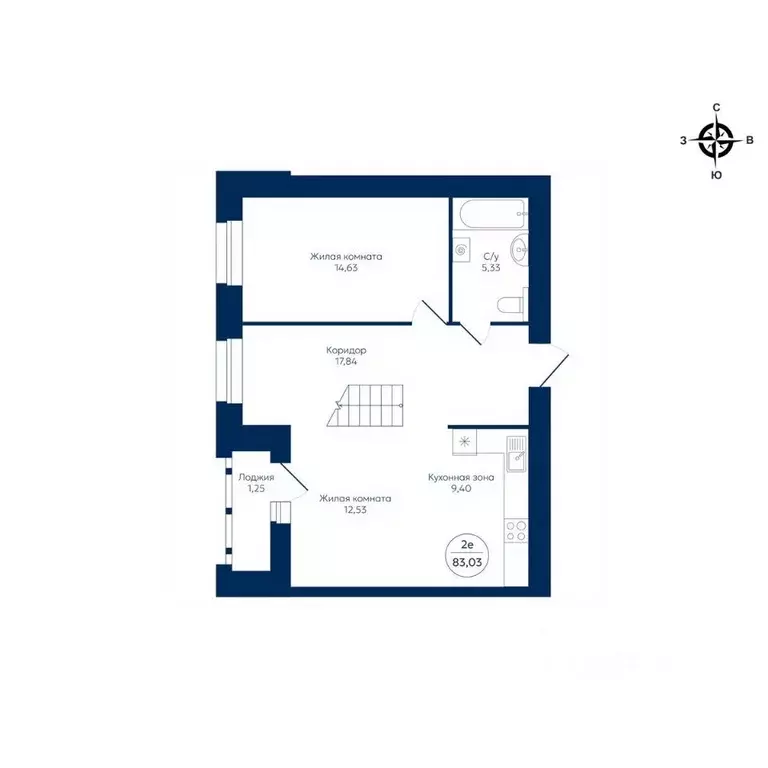 2-к кв. Кировская область, Киров ул. Дерендяева, 70 (83.03 м) - Фото 0