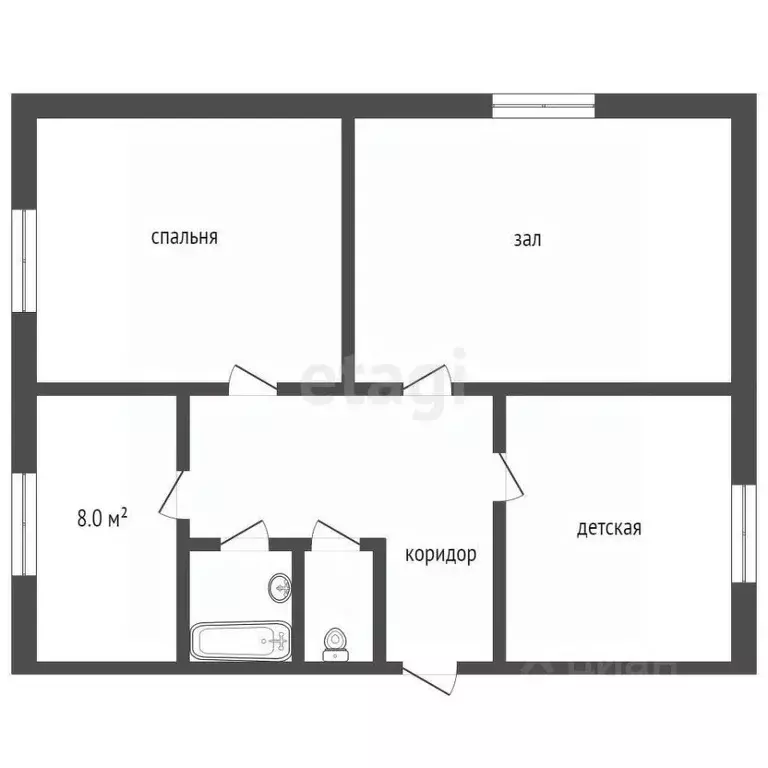 3-к кв. Ямало-Ненецкий АО, Новый Уренгой Восточный мкр, 2/2 (68.0 м) - Фото 2