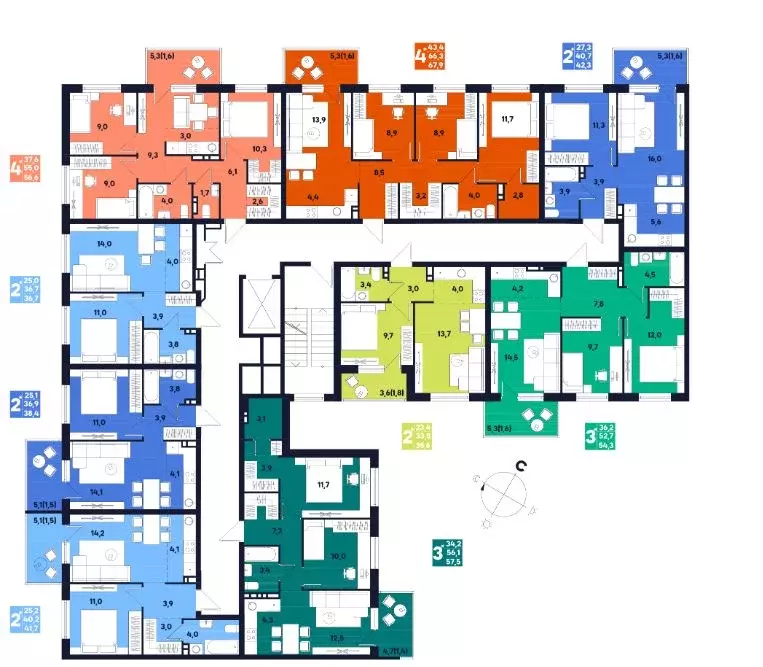 4-к кв. Пермский край, д. Кондратово ул. Улановой, 6 (56.6 м) - Фото 1