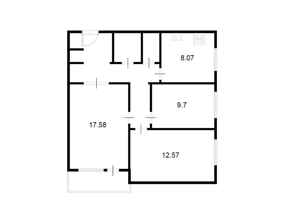 3-к кв. Москва Стартовая ул., 39 (66.0 м) - Фото 2
