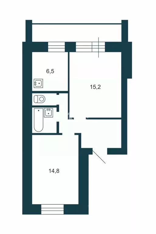 2-к кв. Новосибирская область, Новосибирск Ельцовская ул., 4 (51.3 м) - Фото 2