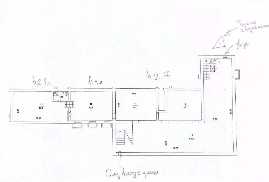 Помещение свободного назначения в Москва ул. Шаболовка, 25К2 (707 м) - Фото 2