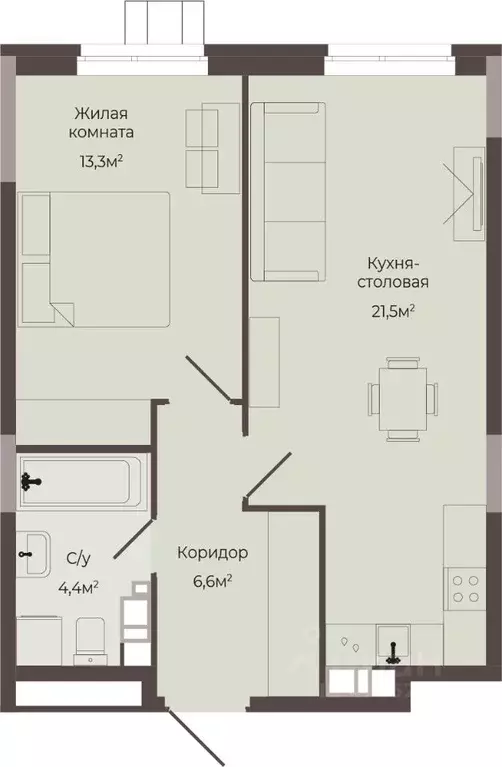 1-к кв. Нижегородская область, Нижний Новгород Соцгород жилрайон, 1-й ... - Фото 1