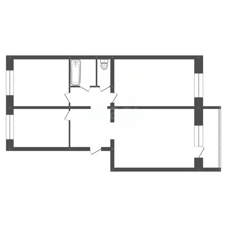 3-к кв. Амурская область, Белогорск ш. Никольское, 21/1 (59.8 м) - Фото 2