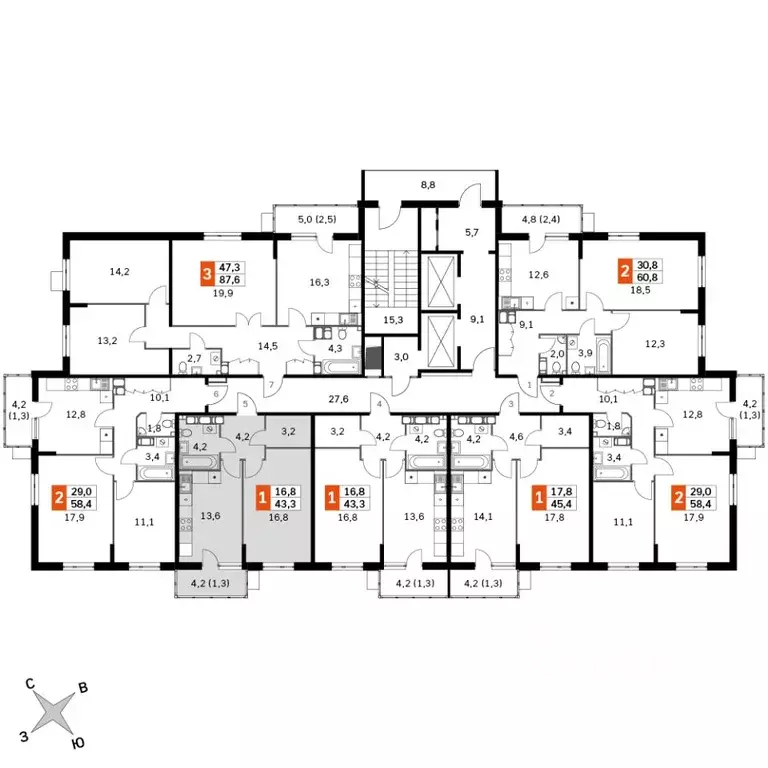 1-к кв. Калужская область, Обнинск Заовражье жилрайон, Ап-квартал ... - Фото 2