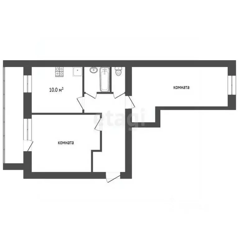 2-к кв. Ямало-Ненецкий АО, Пуровский район, Уренгой пгт, Геолог мкр 3 ... - Фото 2