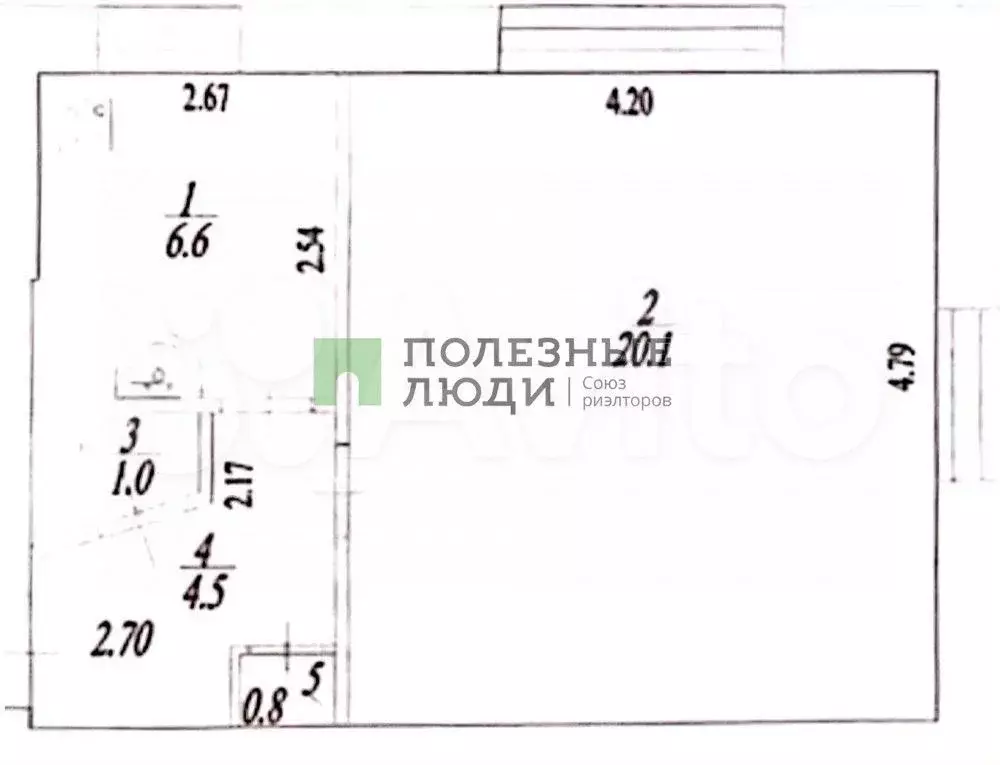 1-к. квартира, 33 м, 2/2 эт. - Фото 0