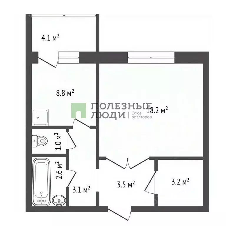 1-к кв. Красноярский край, Красноярск Караульная ул., 82 (41.0 м) - Фото 1