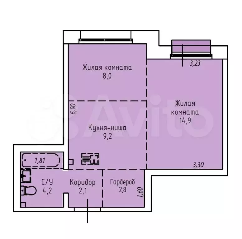 2-комнатная квартира: Иркутск, Култукская улица, 16 (41.4 м) - Фото 0