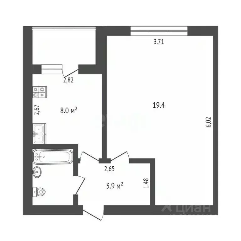 1-к кв. Коми, Сыктывкар Верхний Чов мкр, 64 (34.6 м) - Фото 0