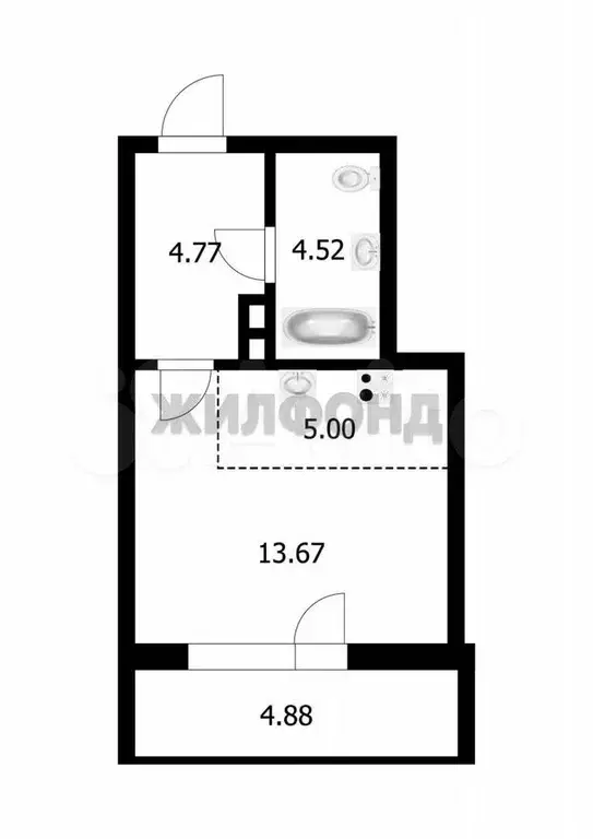 Квартира-студия, 28,1 м, 11/27 эт. - Фото 0