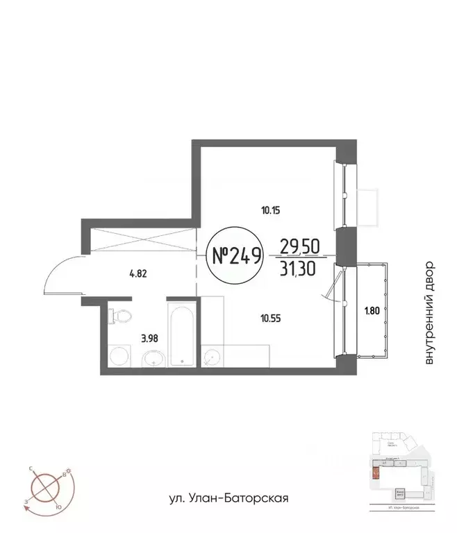 1-к кв. Иркутская область, Иркутск Макс жилой комплекс (31.3 м) - Фото 1