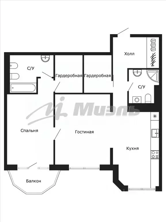 2-к кв. Москва Крылатская ул., 45К2 (87.6 м) - Фото 2
