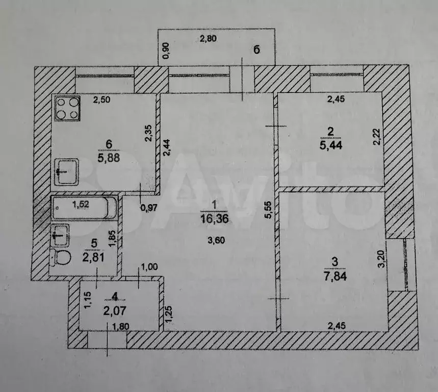 2-к. квартира, 40,4 м, 3/5 эт. - Фото 0