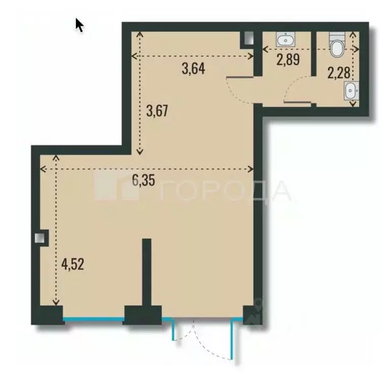 Офис в Новосибирская область, Новосибирск ул. Шевченко, 19/1 (47 м) - Фото 2