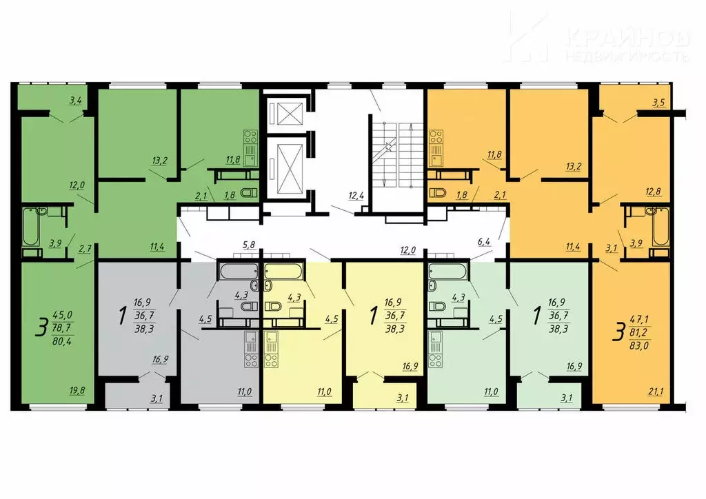 3-комнатная квартира: Воронеж, улица Полковника Богомолова, 7 (83 м) - Фото 0