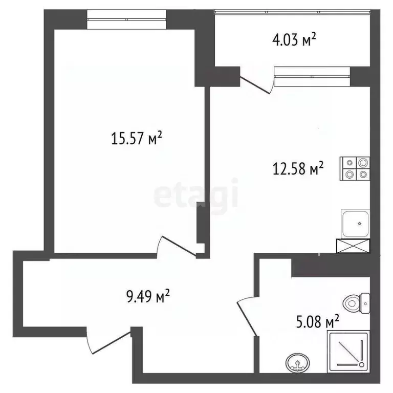 1-к кв. Краснодарский край, Геленджик ул. Гоголя, 11Бк1 (43.0 м) - Фото 2