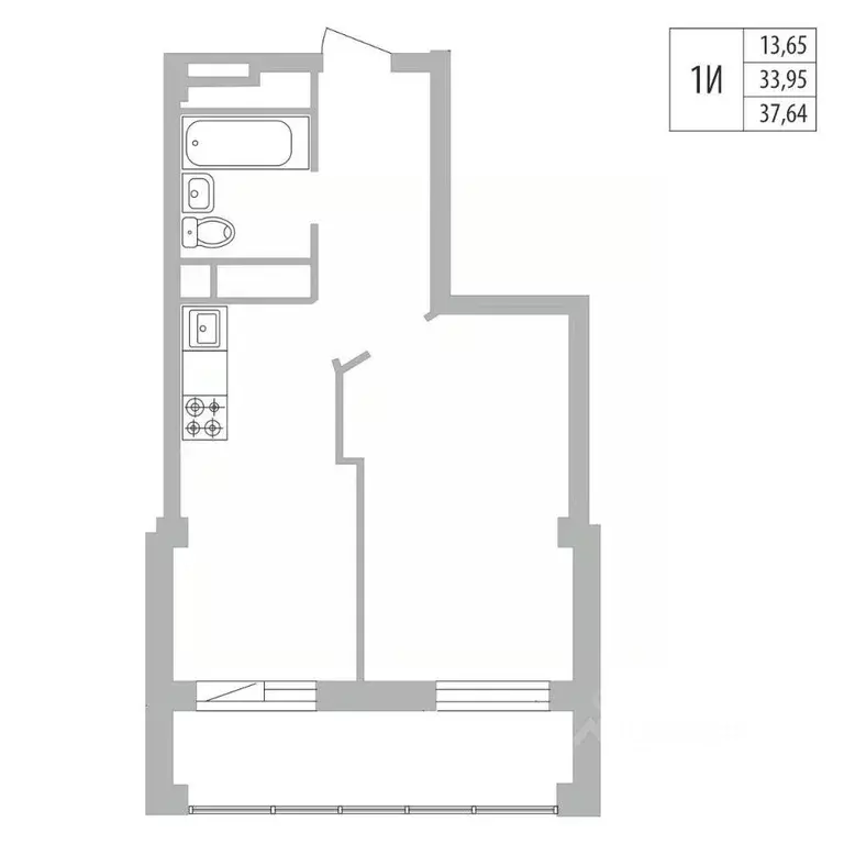 1-к кв. Татарстан, Набережные Челны ул. Раскольникова, 22 (37.64 м) - Фото 0