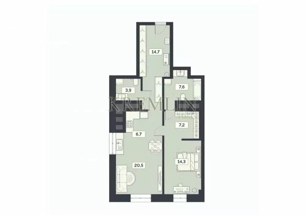 2-к кв. Москва Староалексеевская ул., 5А (75.0 м) - Фото 2