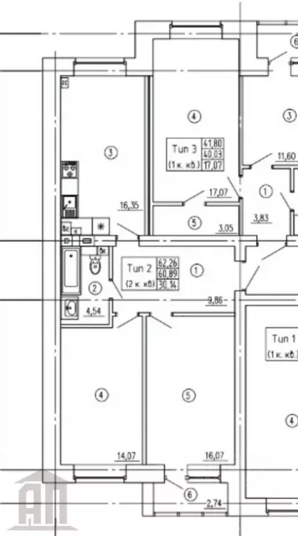 2-к кв. Тверская область, Тверь Псковская ул., 30 (63.0 м) - Фото 1