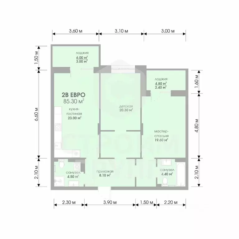 2-к кв. Владимирская область, Владимир Текстильщик СНТ,  (85.3 м) - Фото 2