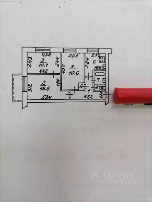 3-к кв. Волгоградская область, Волжский Пионерская ул., 24 (52.4 м) - Фото 1