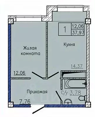 1-к кв. Ставропольский край, Пятигорск ул. Ермолова, 28А (38.63 м) - Фото 1