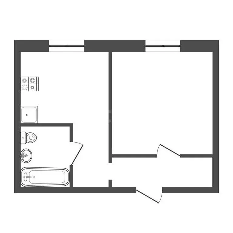 1-комнатная квартира: Новокузнецк, улица 40 лет ВЛКСМ, 7 (32 м) - Фото 1