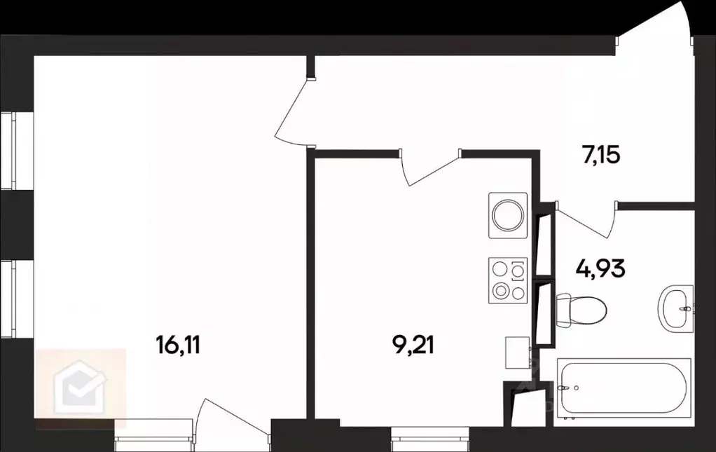 1-к кв. Крым, Евпатория городской округ, Заозерное пгт ул. ... - Фото 2