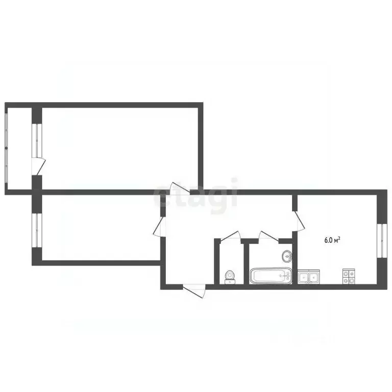 2-к кв. Нижегородская область, Выкса Юбилейный мкр, 3 (43.0 м) - Фото 1