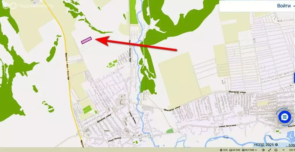 Участок в Иркутский муниципальный округ, село Урик (45 м) - Фото 1