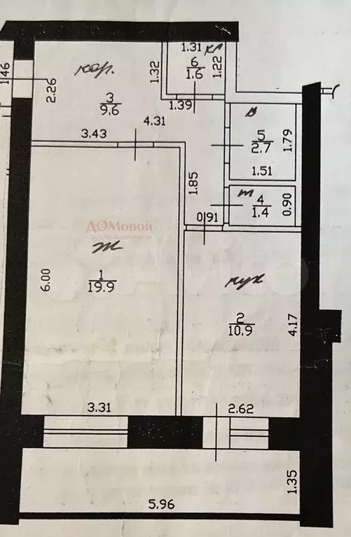 1-к. квартира, 46,2 м, 3/10 эт. - Фото 0