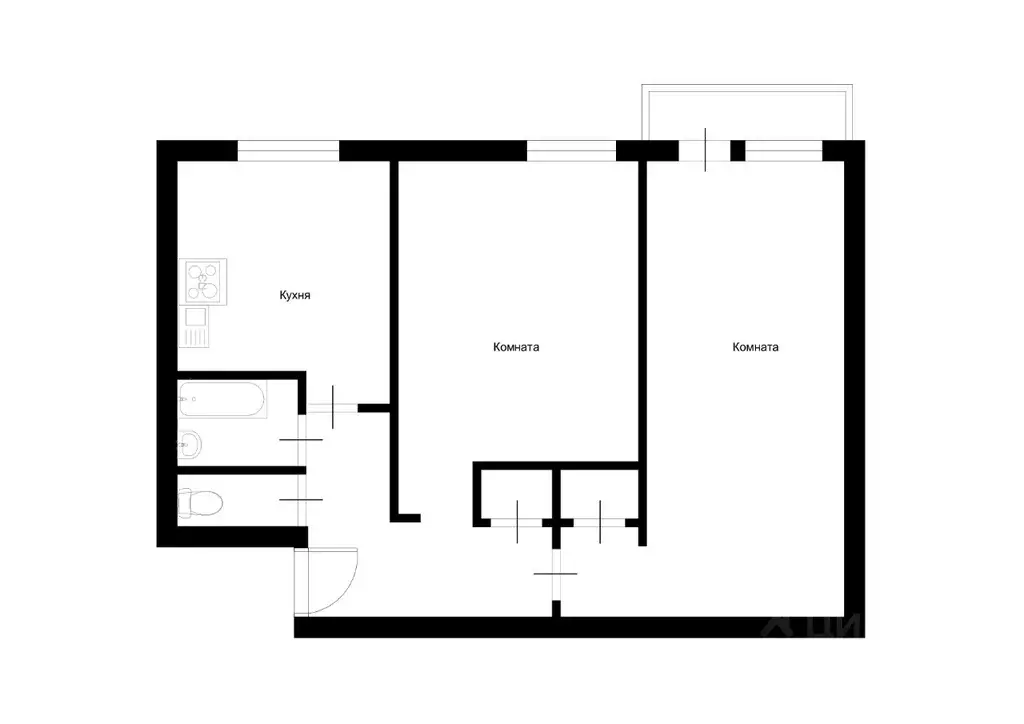 2-к кв. Москва Сормовская ул., 10К1 (44.0 м) - Фото 2