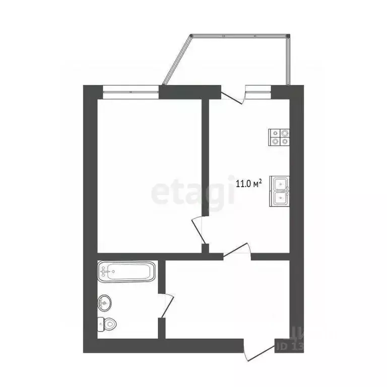 1-к кв. Тюменская область, Тюмень Войновка мкр, ул. Энергостроителей, ... - Фото 2