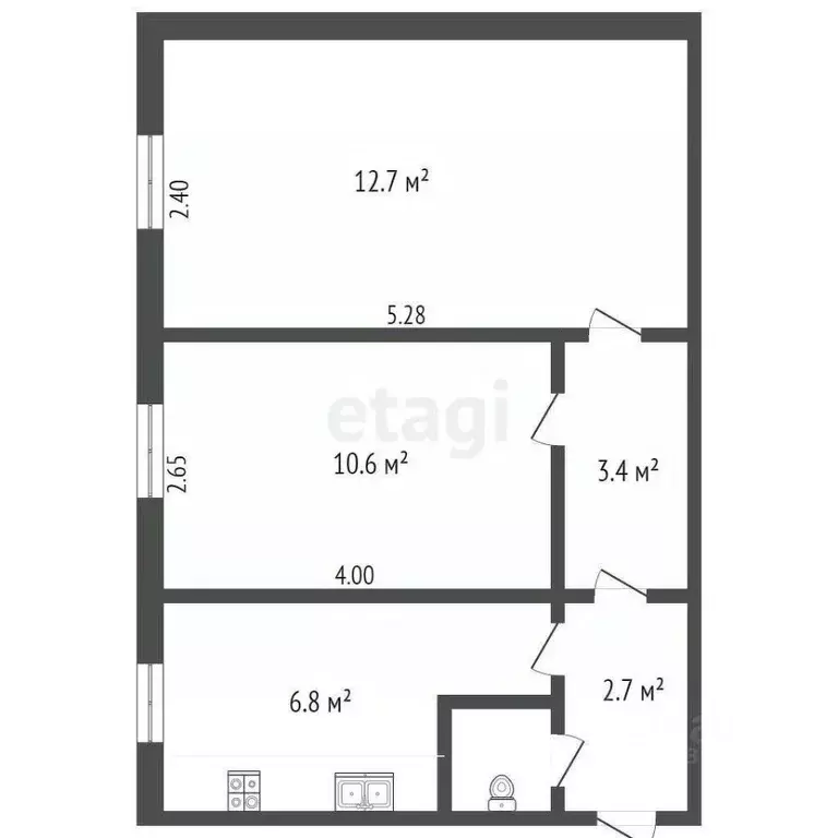2-к кв. Крым, Ялта туп. Светлый, 4 (37.0 м) - Фото 1