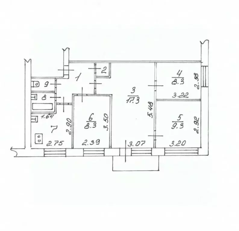 4-к кв. Новгородская область, Великий Новгород ул. Зелинского, 19к2 ... - Фото 2