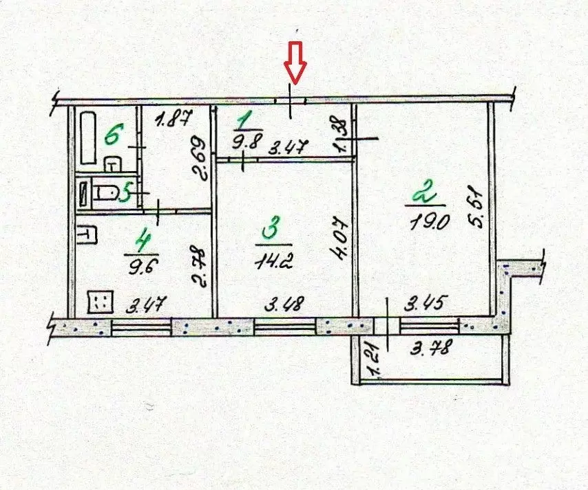 2-к кв. Орловская область, Орел Наугорское ш., 72 (56.6 м) - Фото 1